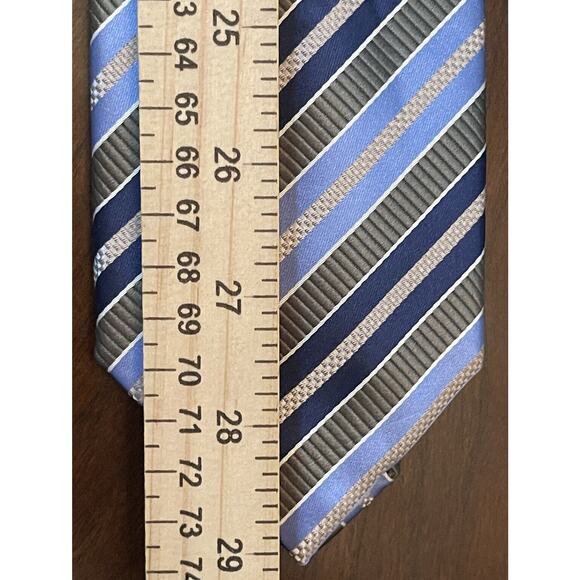 Boulevard Club Green Blue 100% Silk Men’s Neck Tie Made In China - Picture 5 of 10